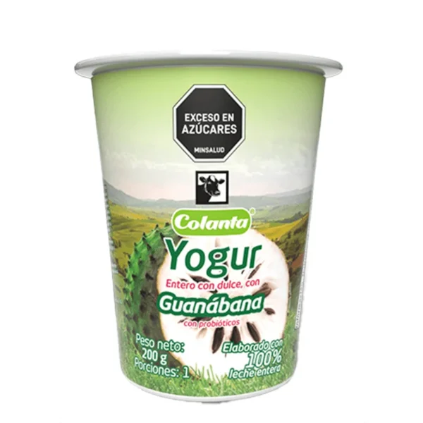 Yogurt Entero Sabor a Guanabana Colanta x 200 GR