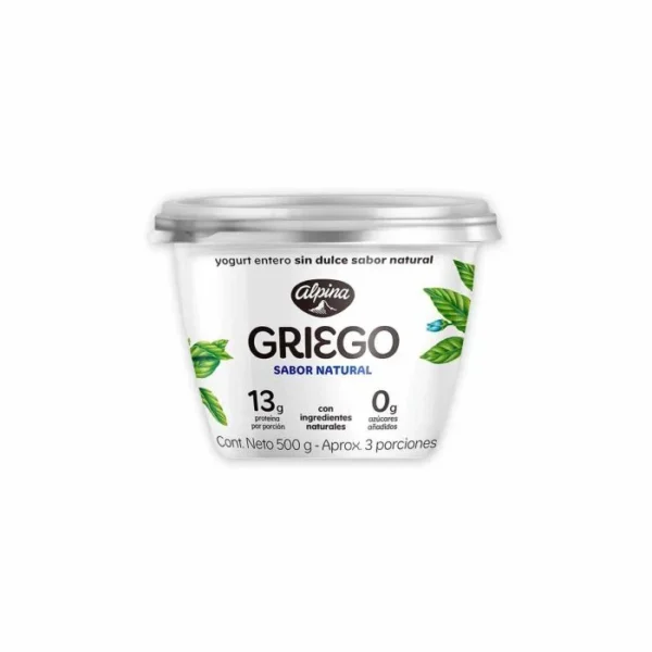 Yogurt Griego Natural Alpina x 500 GR