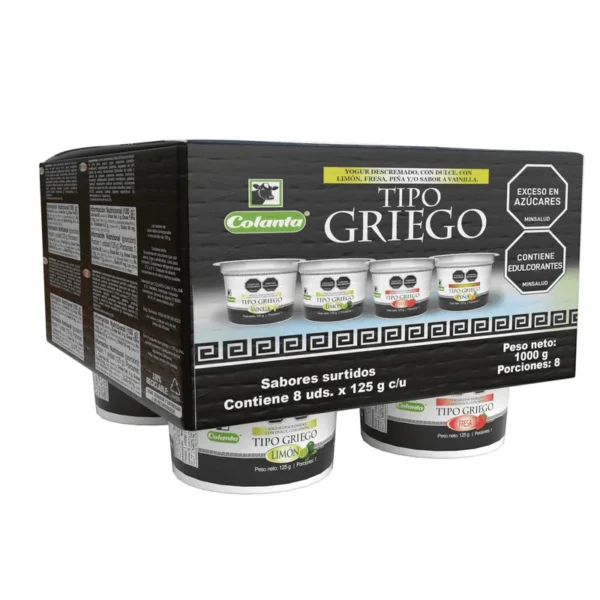 Yogurt Tipo Griego Surtido Colanta x 8 UND