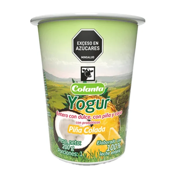 Yogurt Vaso Pina Colada Colanta x 200 GR