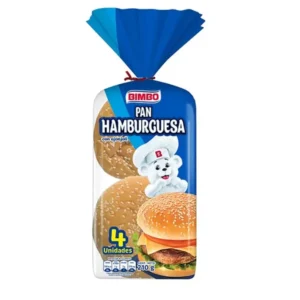 Pan Súper Hamburguesa Cn Ajonjolí Bimbo X 4und