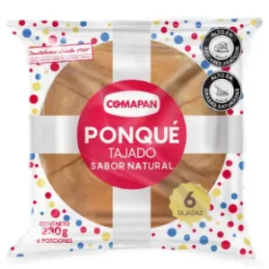 Ponqué Tajado Sabor Natural Comapan X 230g